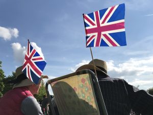 Residents fly Union Jacks on the Rec