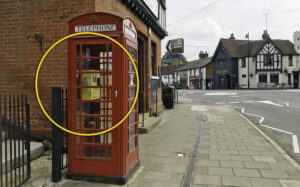 A defibrillator is in the red telephone box outside the Social Club on Lower Street