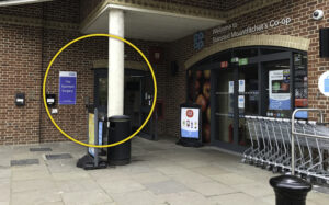 A defibrillator is accessible from the GP surgery, next to the Coop in the Lower Street Car Park